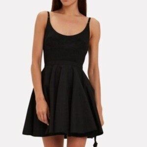 Alexander Wang Black Mini Fit And Flare Dress